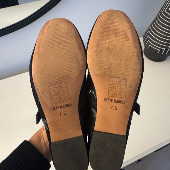 Steve Madden Black Mesh Flats - Picture 3 of 4